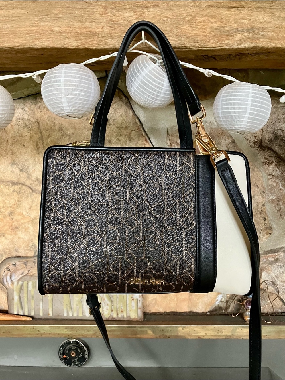 Calvin Klein cross body bag with adjustable removable strap